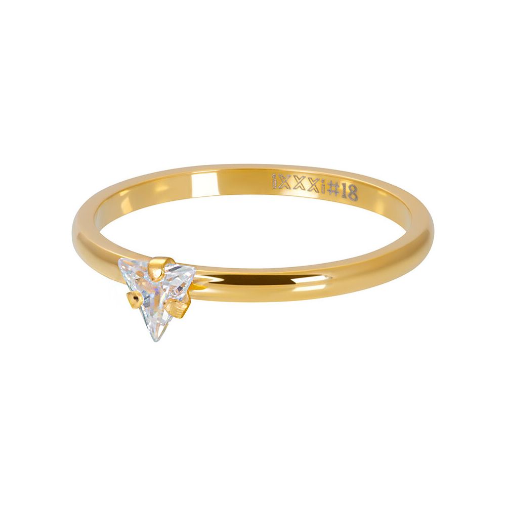 iXXXi Ring Triangle Crystal Stone Gold Color - R04210-01