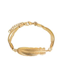 iXXXi Armband Feather Gold Color - B00388