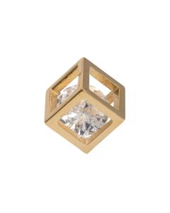iXXXi Charm Hollow Cube - C43037-Goudkleur