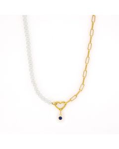 iXXXi Connect Ketting Heart meets Crystal-Blauw