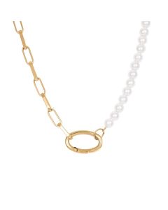 iXXXi Collier Square Chain Pearl Gold Color - N04602