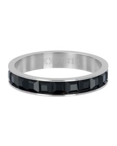 ixxxi ring clear glass black r3008