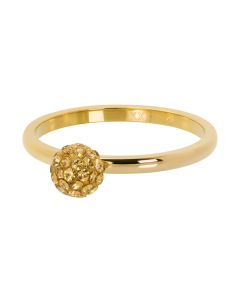 ixxxi ring 1 ball fill clear crystals gold R4204-1