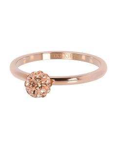 ixxxi ring 1 ball fill clear crystals rose R4204-2