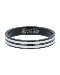iXXXi Ring Double Line Black - R05301-05