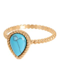 iXXXi Ring Magic Turquoise Gold Color - R05907-16