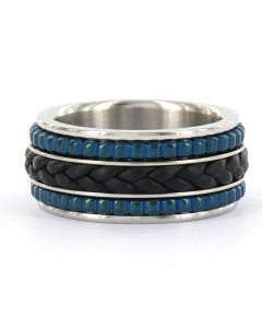 iXXXi Complete Ring Leather & Blue  - SR0075