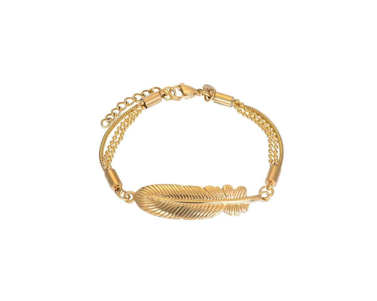 iXXXi Armband Feather Gold Color - B00388