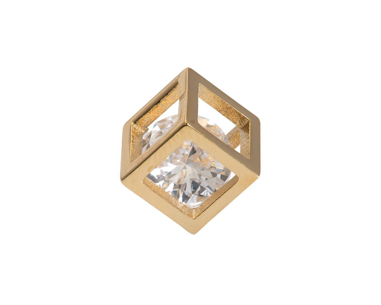 iXXXi Charm Hollow Cube Gold Color - C43037