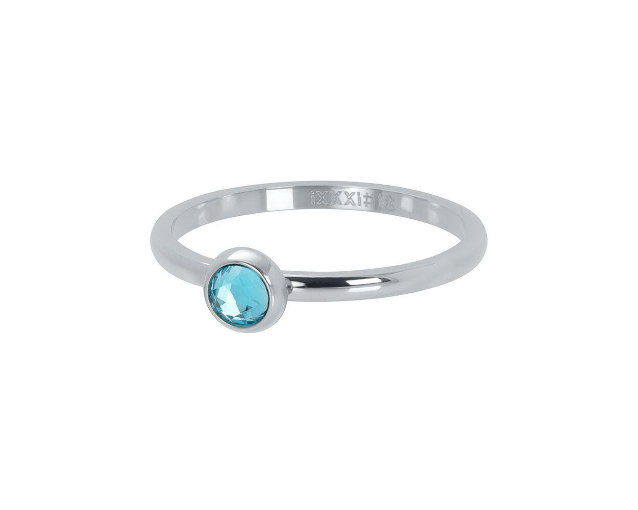 ixxxi ring zirconia water blue silver R4104-3